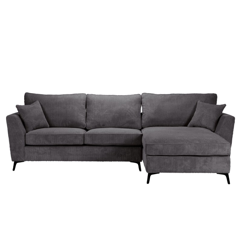 BOEL ΚΑΝΑΠΕΣ ΓΩΝΙΑ ΔΕΞΙΑ ΓΚΡΙ LINCOLN D 90 280x170x92cm