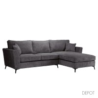BOEL ΚΑΝΑΠΕΣ ΓΩΝΙΑ ΔΕΞΙΑ ΓΚΡΙ LINCOLN D 90 280x170x92cm