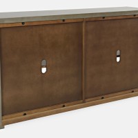 Μπουφές Avola από ξύλο ακακίας σε γκρι 165x43x91.5cm