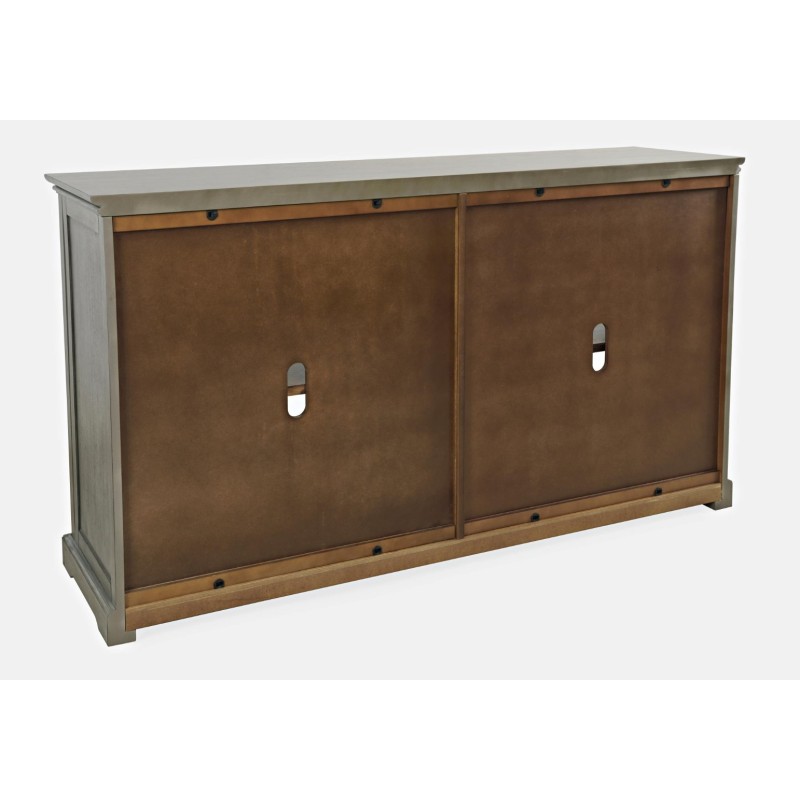 Μπουφές Avola από ξύλο ακακίας σε γκρι 165x43x91.5cm