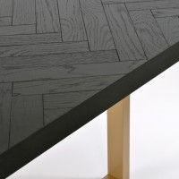Τραπέζι τραπεζαρίας Seville από ξύλο βελανιδιάς σε μαύρο 200x100x75cm
