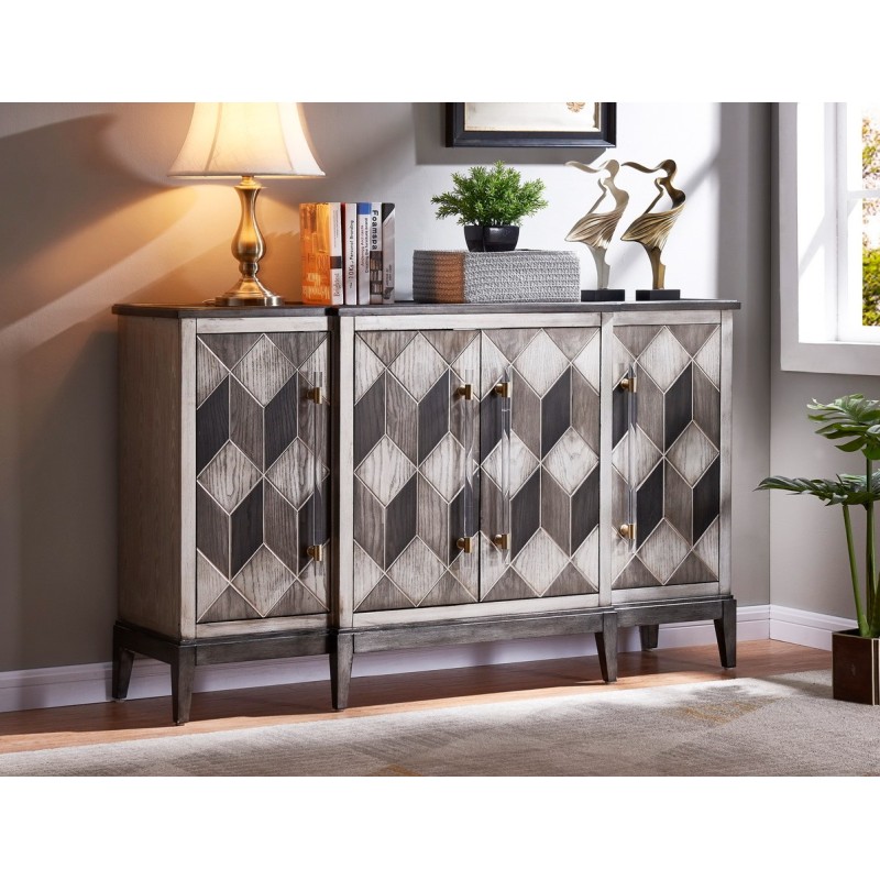 Μπουφές Stilig από ξύλο σε γκρι απόχρωση 152x42x92cm