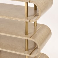Τραπέζι κονσόλας Stilig από MDF σε γκρι κα χρυσό 122x36x81cm