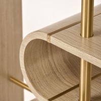 Τραπέζι κονσόλας Stilig από MDF σε γκρι κα χρυσό 122x36x81cm