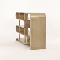 Τραπέζι κονσόλας Stilig από MDF σε γκρι κα χρυσό 122x36x81cm
