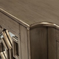 Μπουφές Avola από ξύλο ακακίας σε ασημί-καφέ 178x46x86.5cm