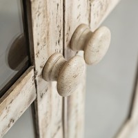 Μπουφές Avola από ξύλο ακακίας ιβουάρ 178x38x106.5cm