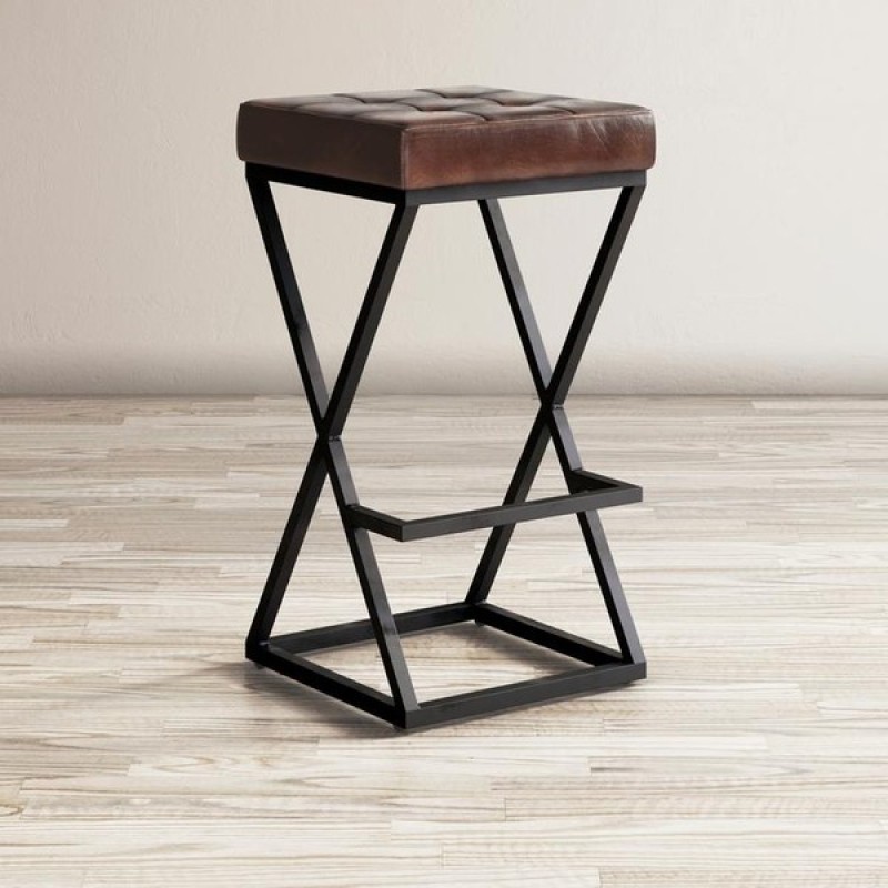 Σκαμπό bar Avola σε σκούρα καφέ απόχρωση 38x38x74cm