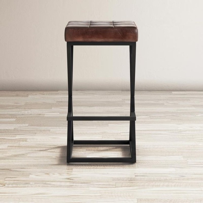 Σκαμπό bar Avola σε σκούρα καφέ απόχρωση 38x38x74cm