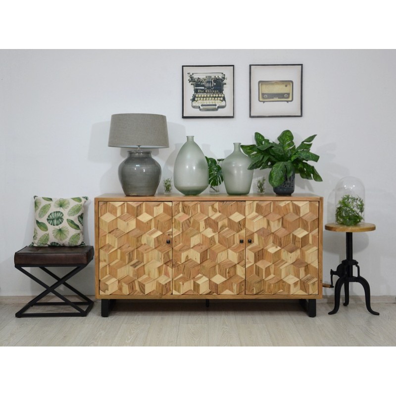 Σκαμπό Avola σε σκούρο καφέ 51x36x47cm