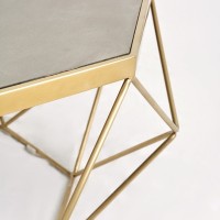 Τραπέζι σαλονιού Glamour από MDF σε χρυσό 106x106x40