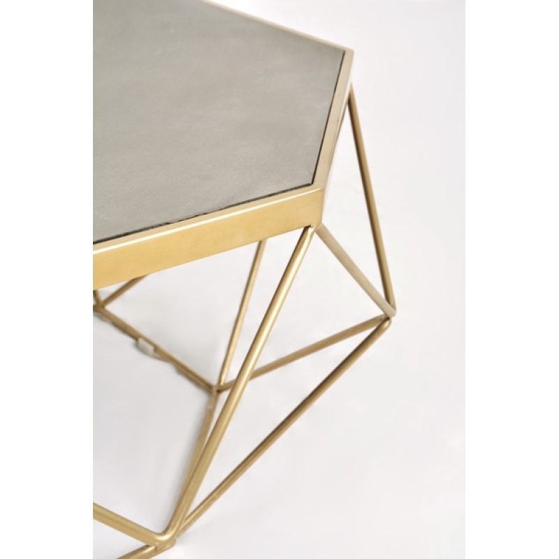 Τραπέζι σαλονιού Glamour από MDF σε χρυσό 106x106x40