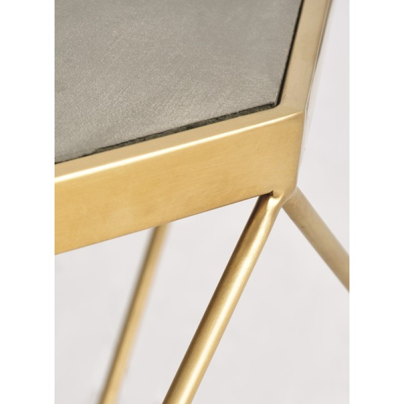 Τραπέζι σαλονιού Glamour από MDF σε χρυσό 106x106x40