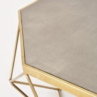 Τραπέζι σαλονιού Glamour από MDF σε χρυσό 106x106x40