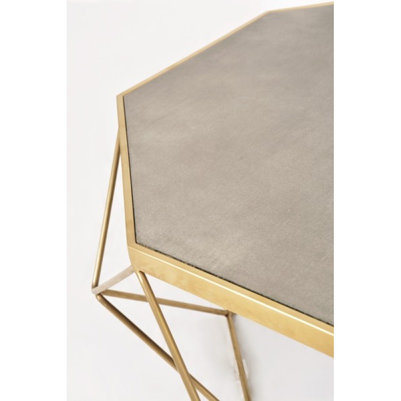 Τραπέζι σαλονιού Glamour από MDF σε χρυσό 106x106x40
