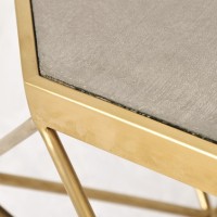 Τραπέζι σαλονιού Glamour από MDF σε χρυσό 106x106x40