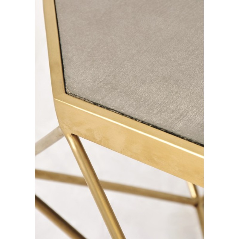 Τραπέζι σαλονιού Glamour από MDF σε χρυσό 106x106x40