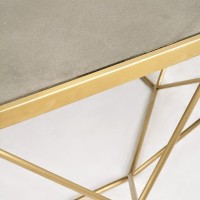 Τραπέζι σαλονιού Glamour από MDF σε χρυσό 106x106x40
