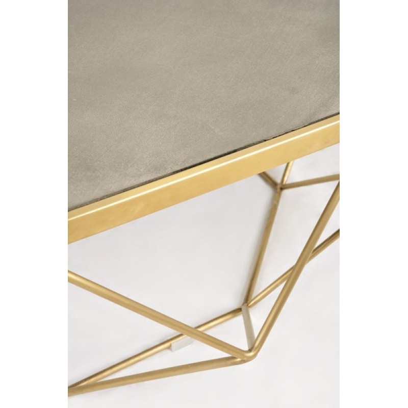 Τραπέζι σαλονιού Glamour από MDF σε χρυσό 106x106x40