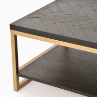 Τραπέζι σαλονιού Seville από ξύλο οξιάς σε μαύρο 120x60x42cm