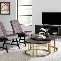 Έπιπλο TV Seville από ξύλο βελανιδιάς σε μαύρο 180x38x50cm