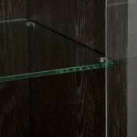 Βιτρίνα Seville από ξύλο βελανιδιάς σε μαύρο 100x41x200cm