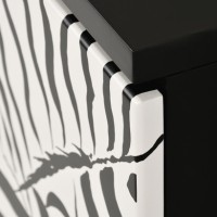 Μπουφές Stilig από MDF σε ασπρόμαυρο 183x40x90cm