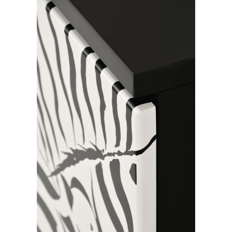Μπουφές Stilig από MDF σε ασπρόμαυρο 183x40x90cm