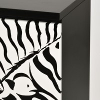 Μπουφές Stilig από MDF σε ασπρόμαυρο 183x40x90cm