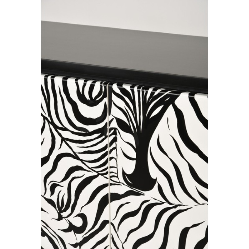 Μπουφές Stilig από MDF σε ασπρόμαυρο 183x40x90cm