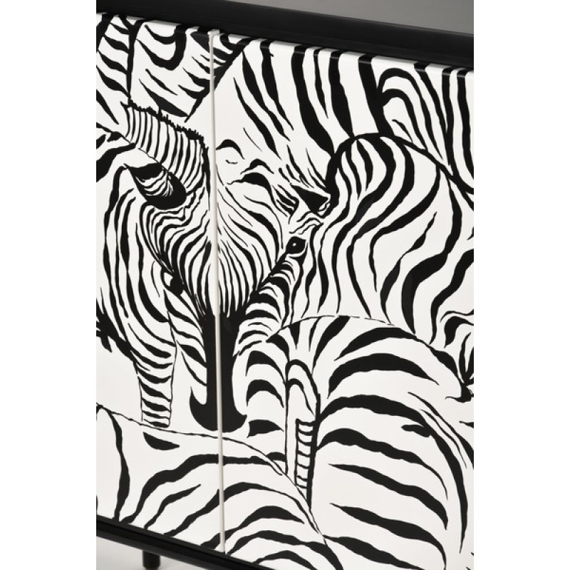 Μπουφές Stilig από MDF σε ασπρόμαυρο 183x40x90cm