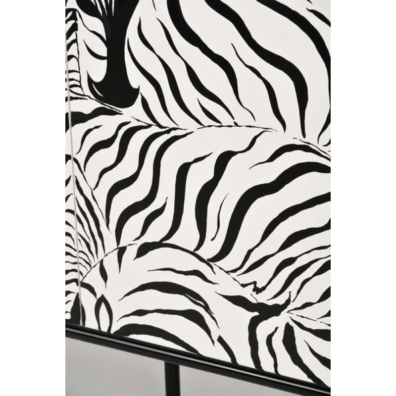 Μπουφές Stilig από MDF σε ασπρόμαυρο 183x40x90cm
