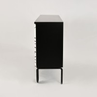 Μπουφές Stilig από MDF σε ασπρόμαυρο 183x40x90cm