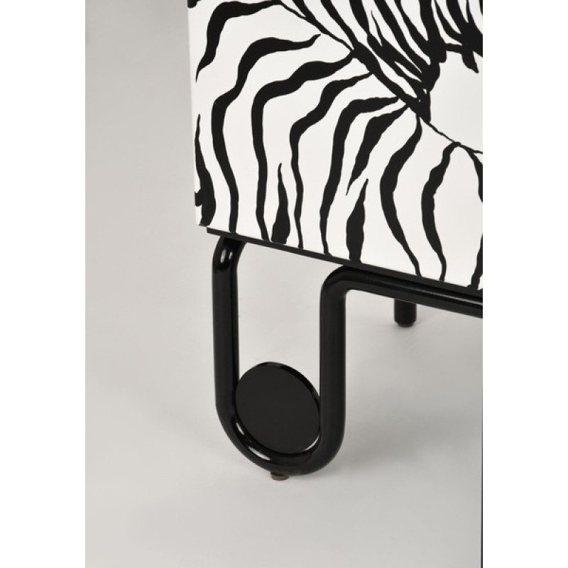 Μπουφές Stilig από MDF σε ασπρόμαυρο 183x40x90cm