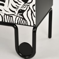 Μπουφές Stilig από MDF σε ασπρόμαυρο 183x40x90cm