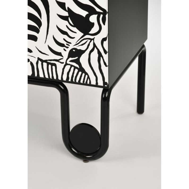 Μπουφές Stilig από MDF σε ασπρόμαυρο 183x40x90cm