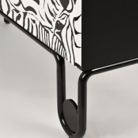 Μπουφές Stilig από MDF σε ασπρόμαυρο 183x40x90cm