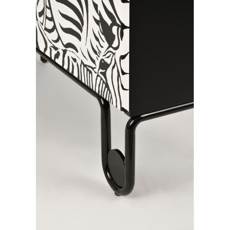 Μπουφές Stilig από MDF σε ασπρόμαυρο 183x40x90cm