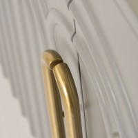 Μπουφές Stilig από MDF σε γκρι απόχρωση με χρυσές λεπτομέρειες 180x40x88cm
