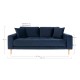 Καναπές 2,5 Θέσεων Lido Βελούδο Μπλε 180x93x76cm