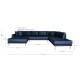 Καναπές Σε Σχήμα Π Lido Αριστερή Γωνία Βελούδο Μπλε 370x220x78cm