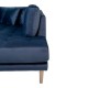 Καναπές Σε Σχήμα Π Lido Αριστερή Γωνία Βελούδο Μπλε 370x220x78cm