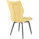 Σετ 4 τμχ Καρέκλα Τραπεζαρίας Twist Ύφασμα Κίτρινο 46x60x97cm
