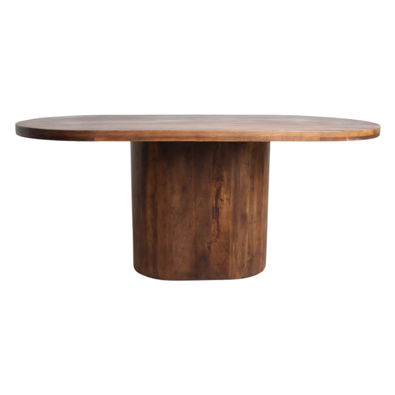 Bullnose Oblong Τραπέζι τραπεζαρίας Ξύλο mango 180x110x76Y