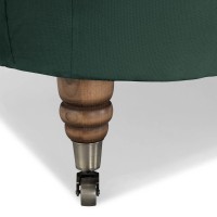 Chesterfield Deluxe 3-θέσιoς Κυρτός Καναπές Βελούδο Σκούρο Πράσινο 230x86x80cm