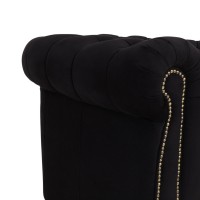 Chesterfiled Deluxe Καναπές 4θέσιος Βελούδο Μαύρο 238×86×80cm