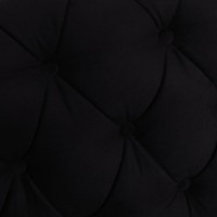 Chesterfiled Deluxe Καναπές 4θέσιος Βελούδο Μαύρο 238×86×80cm