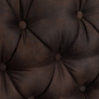 Chesterfiled Deluxe Καναπές 4θέσιος Ύφασμα με Όψη Δέρματος Vintage Καφέ 238×86×80εκ