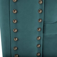 Chesterfiled Deluxe Καναπές 4θέσιος Βελούδο Πετρόλ 238×86×80cm
