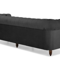 Chesterfiled Deluxe Καναπές 4θέσιος Βελούδο Γκρι 238×86×80cm
